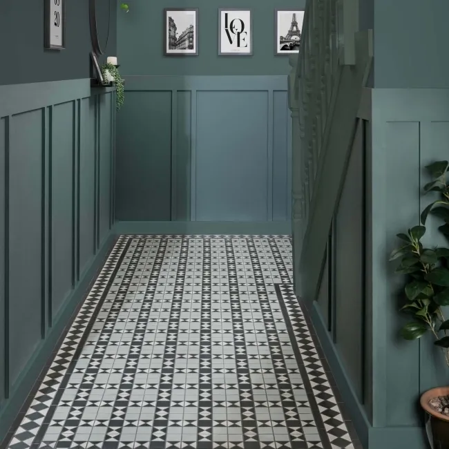 Churchill Mixed Green Mosaic Victorian Matt Tiles