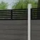 LuxeLine Composite Fence Panel Light Grey - Slat Decorative Screen for Own Post