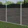 LuxeLine Composite Fence Panel Light Grey - Floral Decorative Screen for Own Post