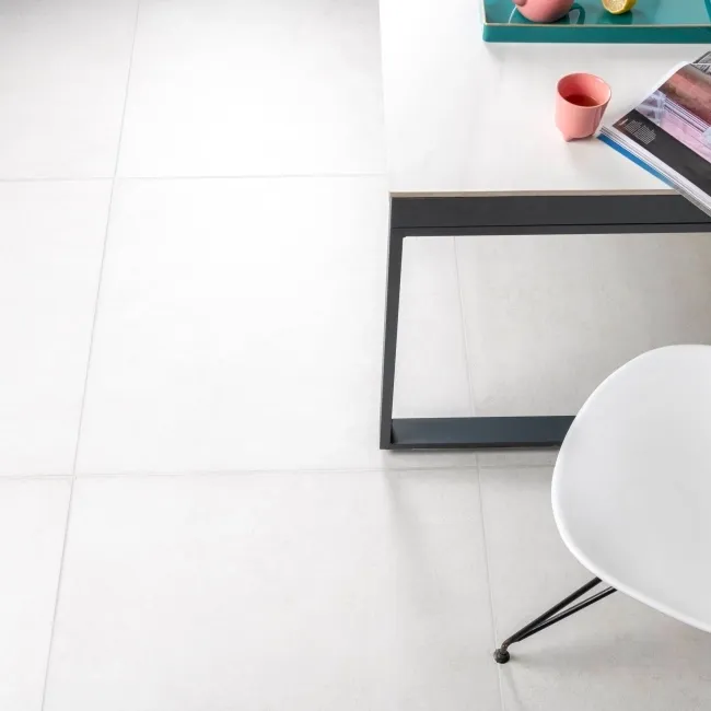 Luna White Stone Large Stone Effect 800x800 Floor Tiles