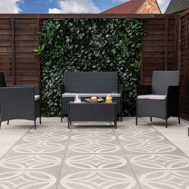 Leinz Sion Patterned Stone Effect 20mm Porcelain Paving Slabs