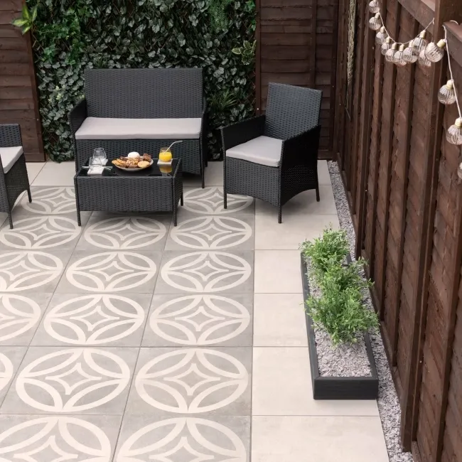 Leinz Sion Patterned Stone Effect 20mm Porcelain Paving Slabs