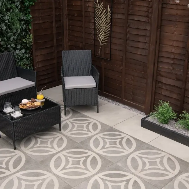 Leinz Sion Patterned Stone Effect 20mm Porcelain Paving Slabs