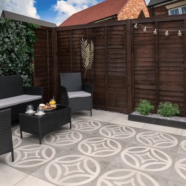 Leinz Sion Patterned Stone Effect 20mm Porcelain Paving Slabs