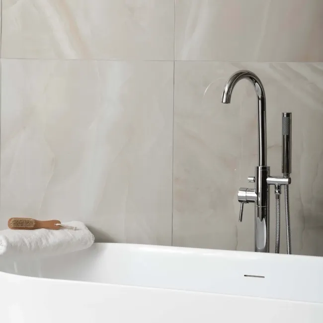Lustra Light Beige Marble Effect Porcelain Tiles 1200x600