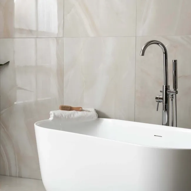 Lustra Light Beige Marble Effect Porcelain Tiles 1200x600