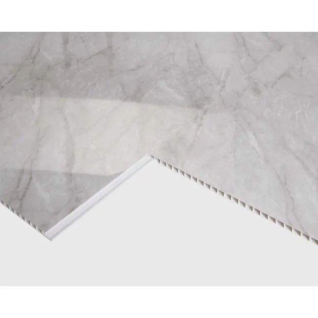 Trepanel Aqua® Gloss Light Grey Marble Effect PVC Shower Wall Panel