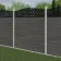 LuxeLine Composite Fence Panel Light Grey - Curve Top Lattice Decorative Screen for Own Post
