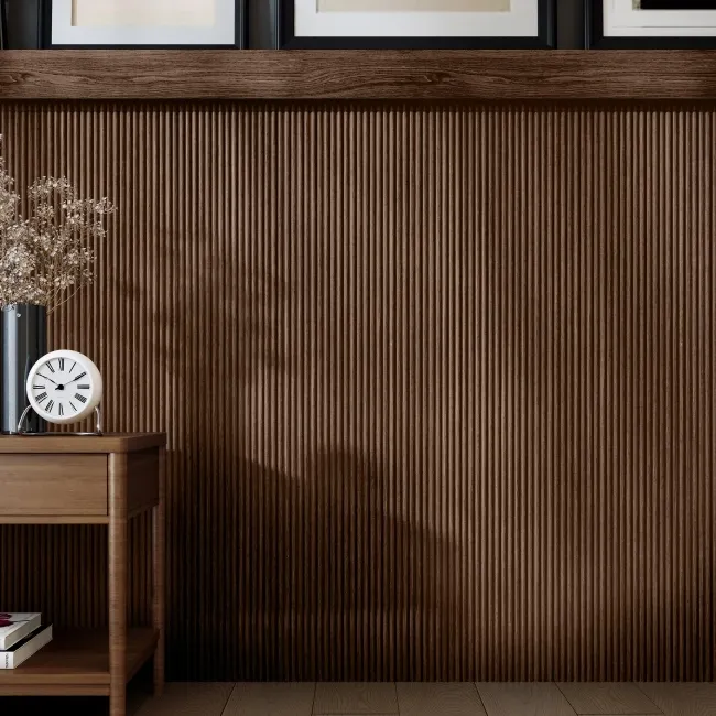 Trepanel Flex® Walnut Brown Pole Wrap Panels 1200x600