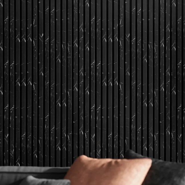 Trepanel Design Black Marble on Black Felt Acoustic Panels