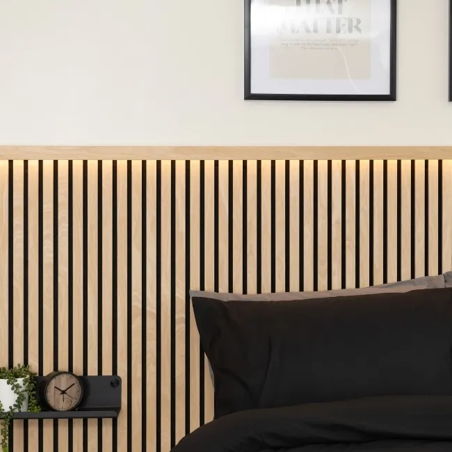 Trepanel® Matt Oak Wood Top Trim with Lighting Option