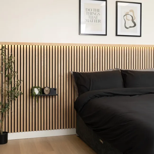Trepanel® Matt Oak Wood Top Trim with Lighting Option