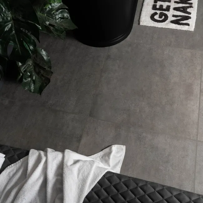 Luna Dark Grey Large Stone Effect  800x800 Floor Tiles