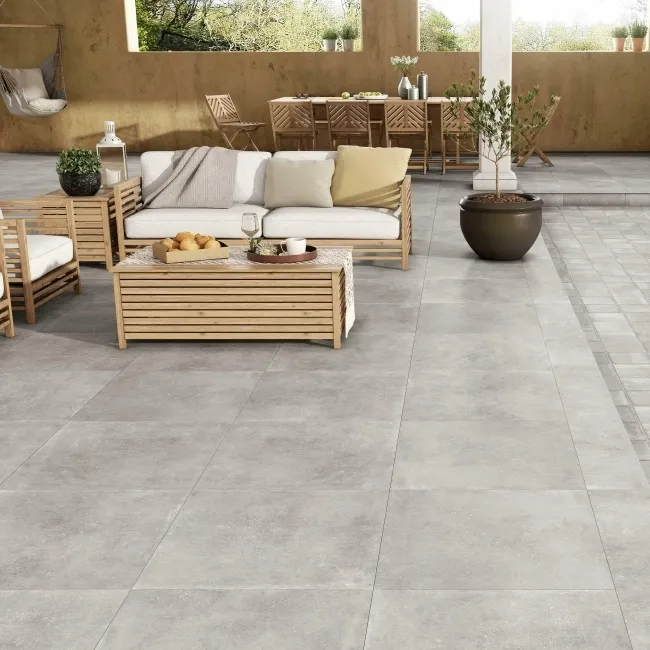 Evolution Plaster Grey Concete Effect Porcelain Slabs