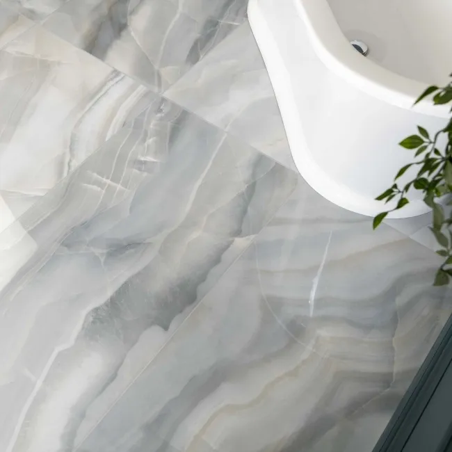 Lustra Blue Marble Effect Porcelain Tiles 1200x600