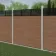 LuxeLine Composite Fence Panel Teak - Slat Decorative Screen for Own Post