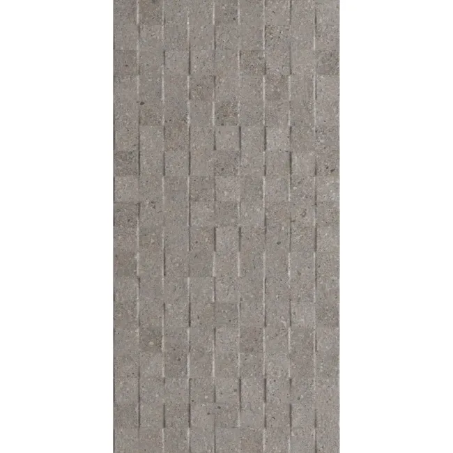 Troverta Cubic Charcoal Stone Effect Tiles