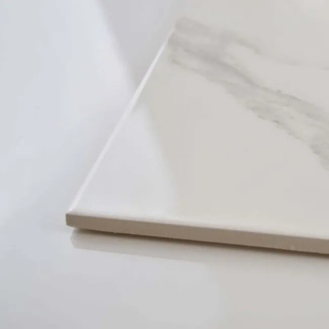 Cappella Polished White Carrara Marble Effect 75x75 Tiles