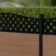 LuxeLine Composite Fence Panel Teak 3ft High - Curve Top Lattice Decorative Screen with Aluminium Post