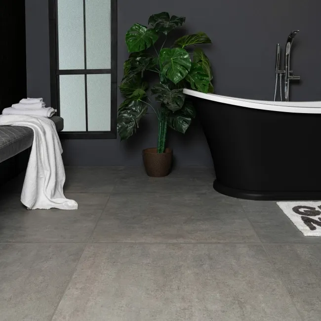 Luna Dark Grey Large Stone Effect  800x800 Floor Tiles