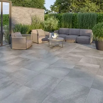 Mist Grey Concrete Effect Porcelain Paving Slabs