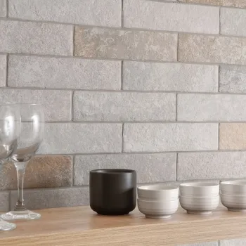 Tuscany Beige Brick Effect Matt Wall and Floor Tiles 235x62