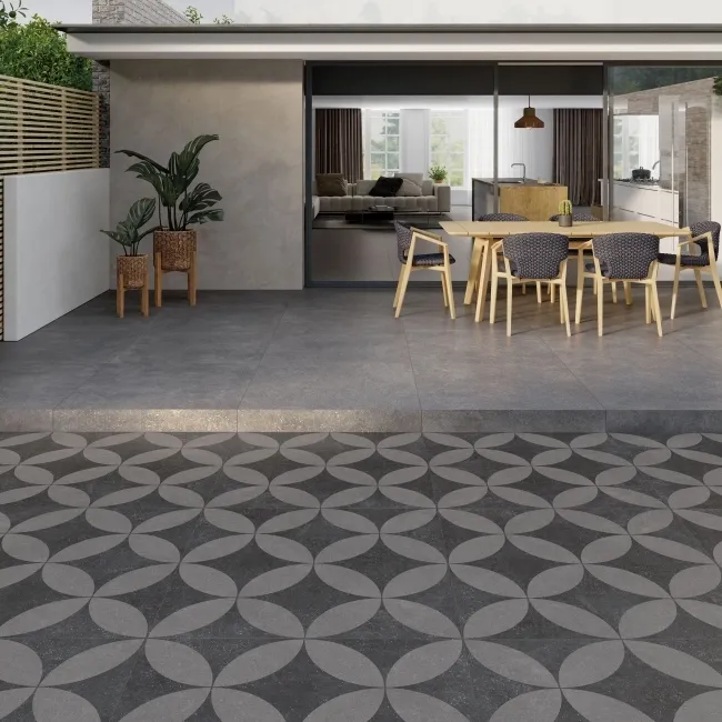 Motive Graphite Porcelain Tiles