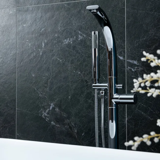 Neeko Black Stone Effect Matt Porcelain Tile - Test