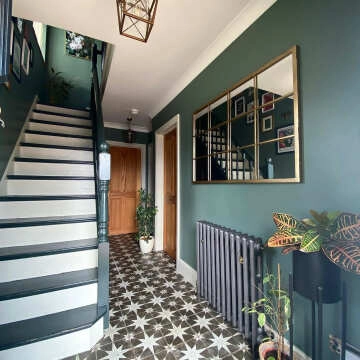 Scintilla Night Black Star Pattern Wall and Floor Tiles