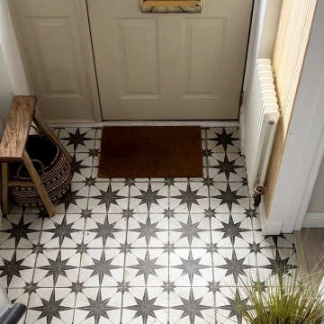 Scintilla Black Star Pattern Tiles
