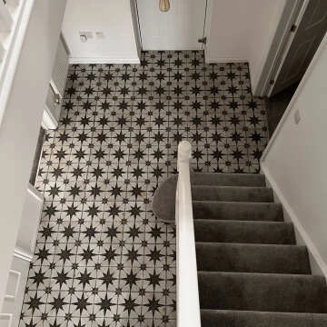 Scintilla Black Star Pattern Tiles