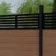 LuxeLine Composite Fence Panel Teak 6ft High - Slat Decorative Screen with Buried Aluminium Post