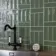 Hamlet Green Gloss Brick Wall and Floor Tiles