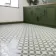 Westminster White and Green Matt Patterned Wall and Floor Tiles