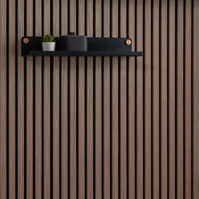 Trepanel Customise® Black Shelf 519mm inc Brass Screws