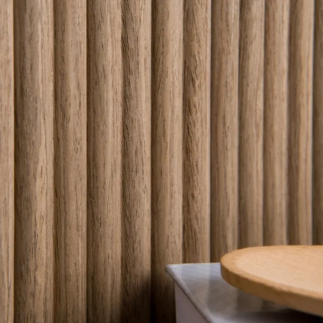 Trepanel Flex® Smoked Oak Flexible Acoustic Wood Panels 1200x600