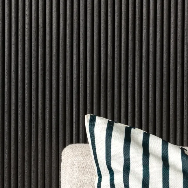 Trepanel Flex® Noir Black Flexible Acoustic Wood Panels 2400x300