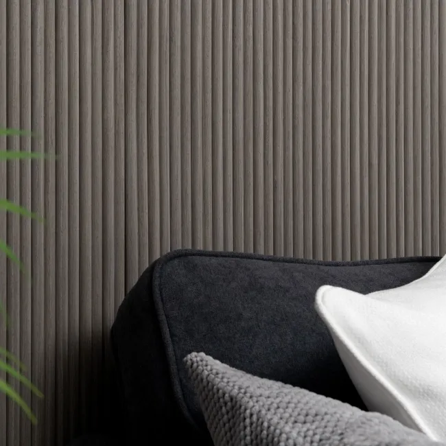 Trepanel Flex® Ash Grey Flexible Acoustic Wood Panels 2400x300