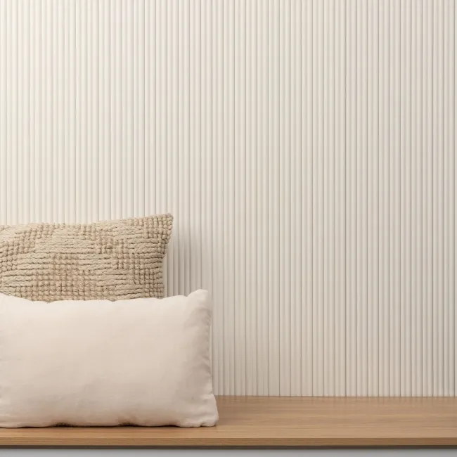 Trepanel Flex® White Flexible Acoustic Wood Panels 2400x300