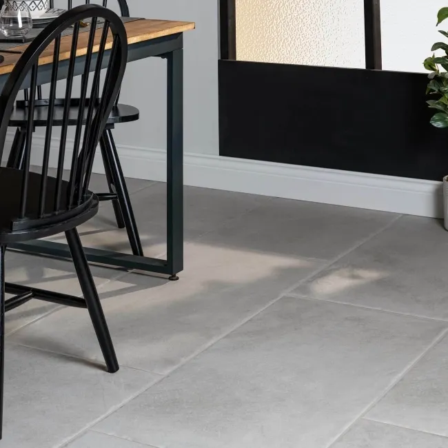 Bronte Country Bianco Light Grey Stone Effect Floor Tiles