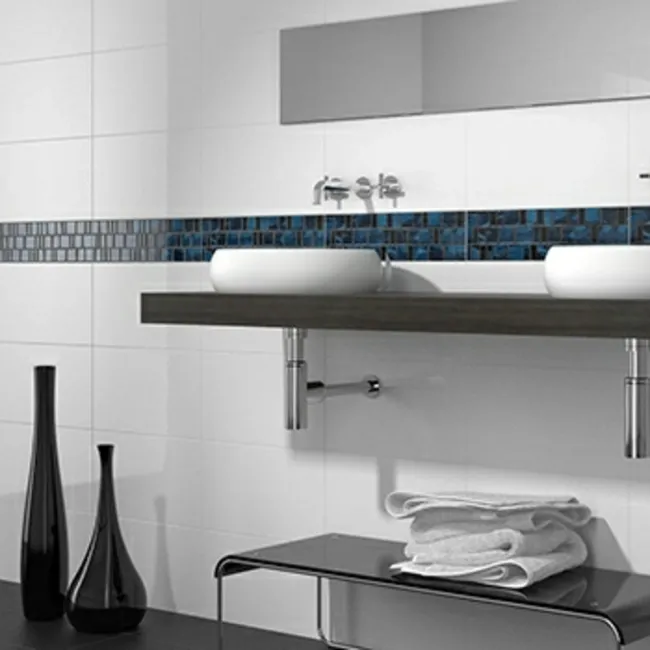 Aleutian Mountain White Gloss Plain 600x300 Wall and Floor Tiles