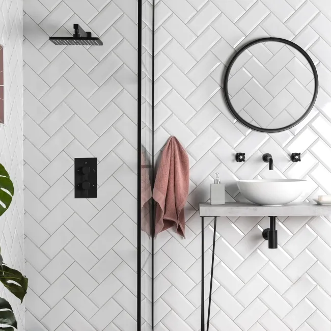 Brick Lane White Gloss Bevelled Metro Wall Tiles