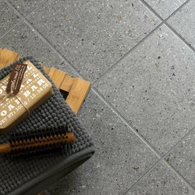 Dollymixx Patina Dark Grey Matt Terrazzo Wall and Floor Tiles