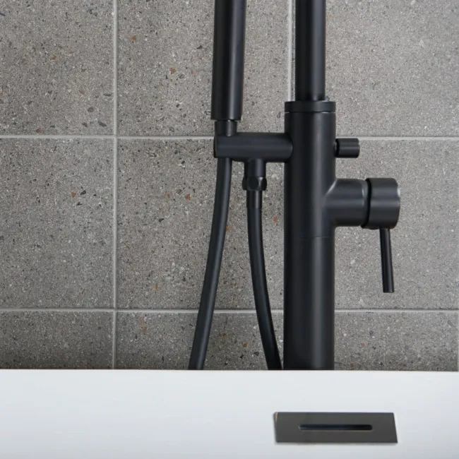 Dollymixx Patina Dark Grey Matt Terrazzo Wall and Floor Tiles