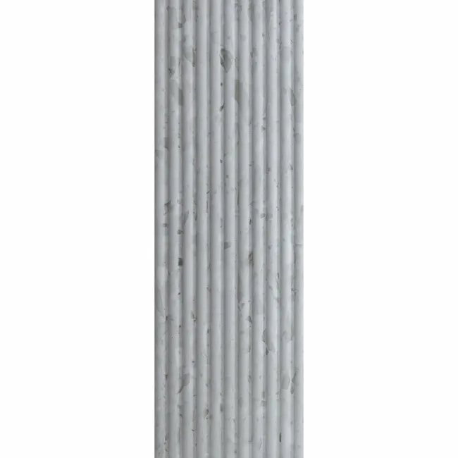 Indulgence Terrazzo Grey Effect Fluted Decor Wall Tiles