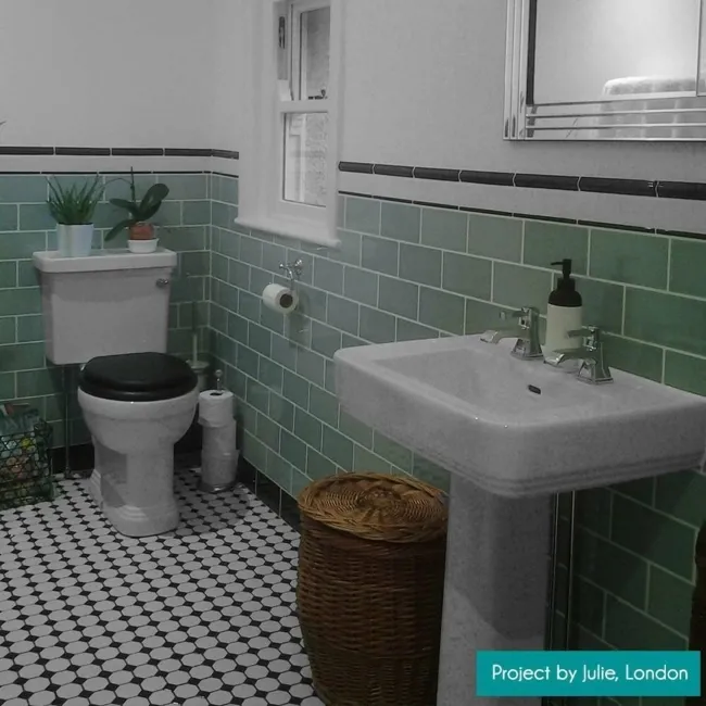 Ritz Leaf Blue Wall Gloss Brick Tiles