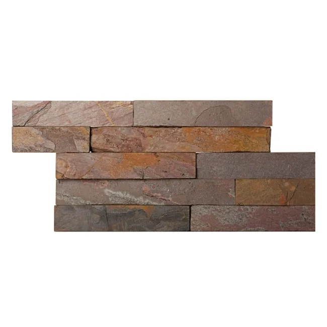 Ledgestone Sheera Brown Split Face Slate 300x150 Tiles