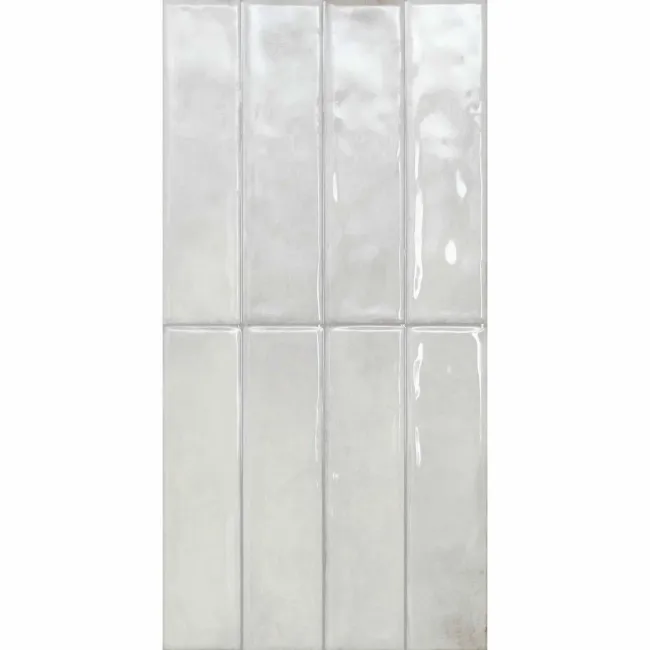 Lazio White Gloss Brick Effect Wall Tiles