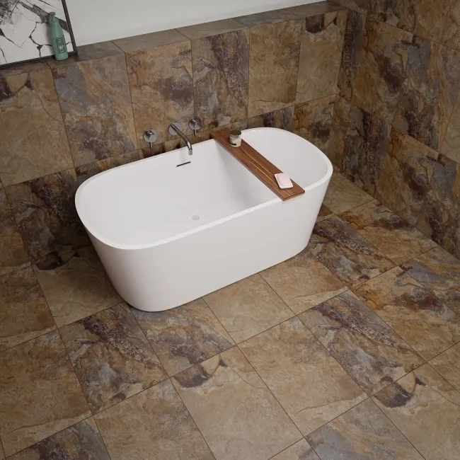 Lockstone Mocha Brown Slate Effect Wall and Floor Tiles