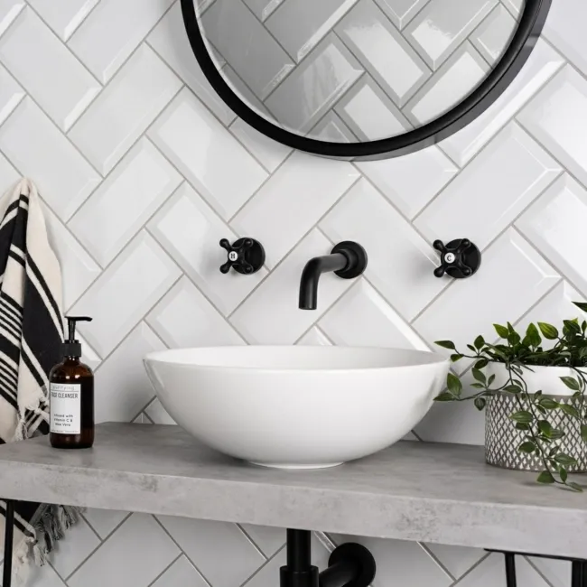 Whitechapel Gloss White Ceramic Metro Tiles